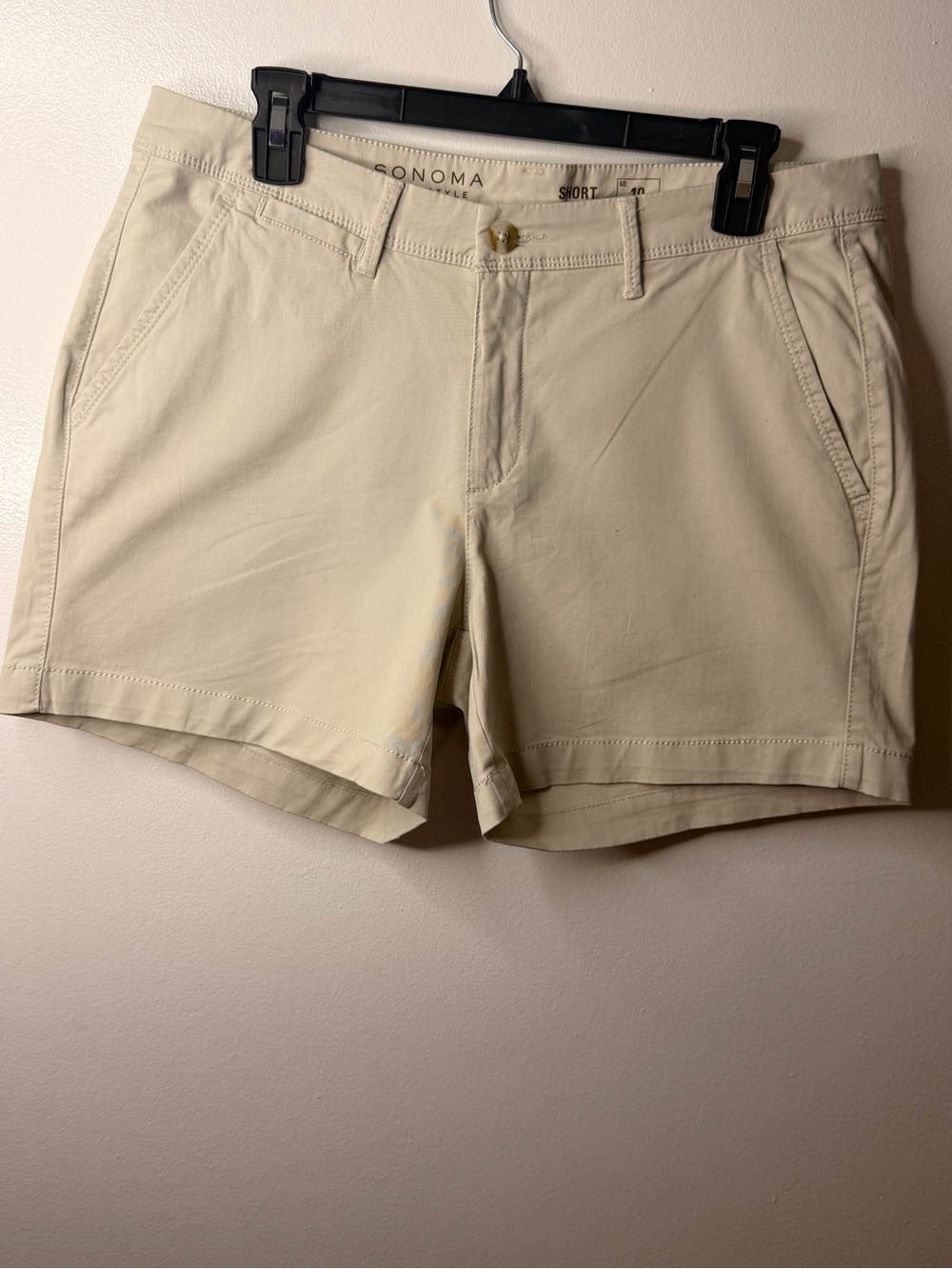 Sonoma Light Cream Women's Chino Bermuda Shorts - Picture 5 of 6